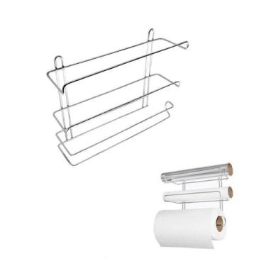 Imagem de Porta Papel De Parede Triplo Para Rolos - Stolf Cromado