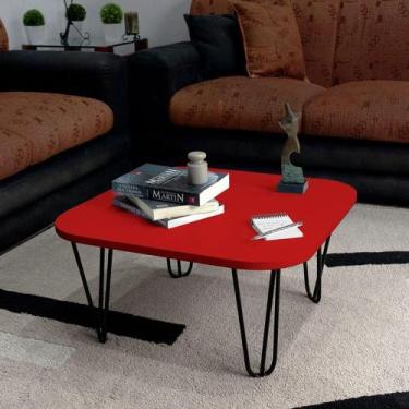 Imagem de Mesa De Centro Pés Hairpin Legs Lateral De Apoio Para Sala Estar Dormi