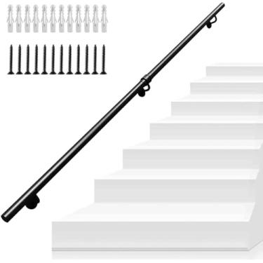 Imagem de Corrimãos Para Escadas Corrimão De Tubo Quadrado Interno 1 2 3 4 5 6 Metros, Corrimão De Escada, Corrimão De Escada De Montagem Em Parede Kit De Suporte De, Handrails for Stairs, 8.2ft/250cm