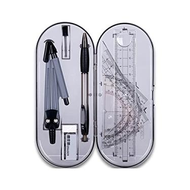 Imagem de Bússola geométrica bússola profissional desenho bússola régua kit estudantes papelaria escolar exame matemática ferramentas de aprendizagem presentes (8 unidades / conjunto) bússola de desenho