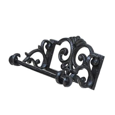 Imagem de Generic Suporte de papel toalha para rolo de papel rústico de parede acessórios de decoração para casa cabide para toalha de mão para apartamento banheiro