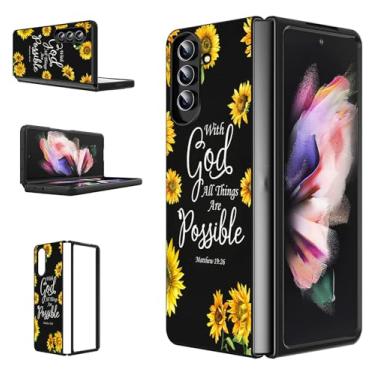 Imagem de RAUEDWDJS Capa protetora para Samsung Galaxy Z Fold 7, capa protetora à prova de choque para Samsung Galaxy Z Fold 7 20.3 cm 2025-Sunflower Matthew 19:26