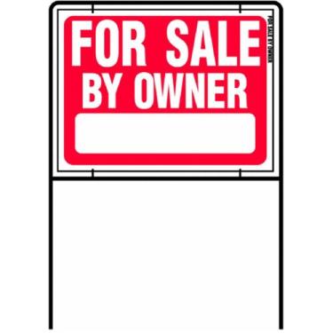 Imagem de Hy-Ko Produtos RSF-605 para venda pelo proprietário placa de imóveis com moldura 61 cm x 91 cm vermelho/branco