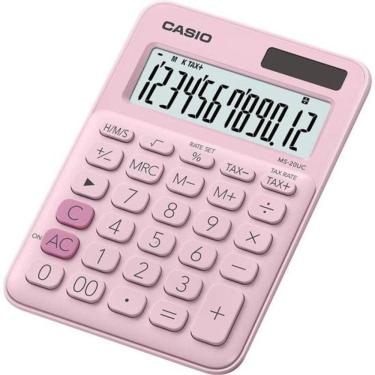 Imagem de Calculadora De Mesa Casio Ms20uc 12 Dígitos Rosa Claro