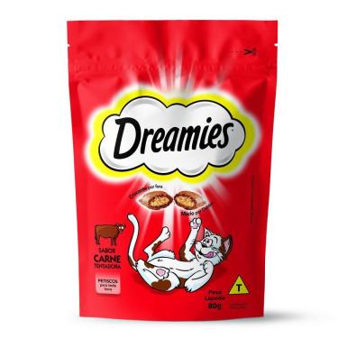 Imagem de Petisco Dreamies Carne Tentadora Gatos Adultos 80g