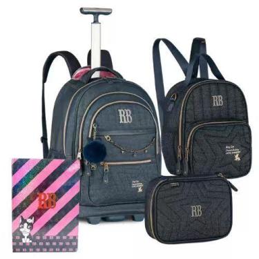 Imagem de Kit Rebecca Bonbon Carrinho Mochila Carro+ Estojo Box+Lancheira Térmic