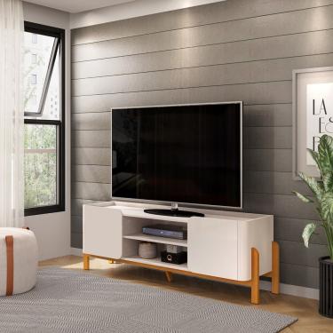 Imagem de Bancada Para Tv Até 65 Polegadas 2 Portas Cher Off White Cedro- Mabe Magazine
