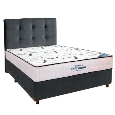 Imagem de Box Bau Blindado Preto + Colchão Queen High Foam Ortobom