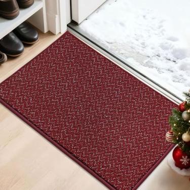 Imagem de COSY HOMEER - Tapete de porta 50,8 cm x 81,3 cm antiderrapante absorvente tapetes de entrada capachos de sujeira tapetes de entrada laváveis tapete de entrada baixa para porta traseira e tapetes de