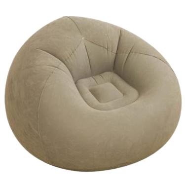 Imagem de Sofá Puff Inflável para Casa e Lazer – Aveludado, Confortável, Portátil, Ideal para Sala, Quarto e Varanda + Bomba Inclusa