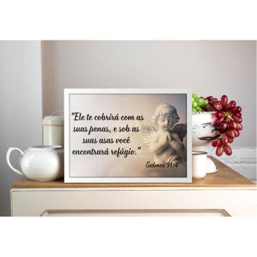 Imagem de Salmo 91:4 - 70 x 50 Caixa (vinil)