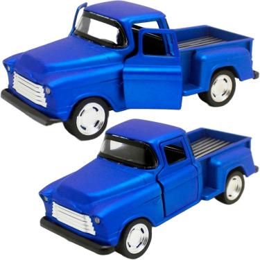 Imagem de Carro Caminhonete Miniatura Metal Azul Colecionável Fricção