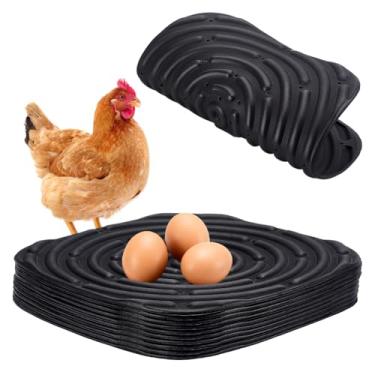 Imagem de arricraft Pacote com 10 almofadas laváveis para frango, 30,5 x 30,5 cm, almofadas reutilizáveis para assentamento de galinheiro, forros de caixa de ninho para colocar ovos galinheiro