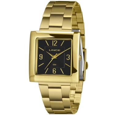 Imagem de Relógio Lince Feminino Dourado Quadrado Lqg4767l34 P2kx