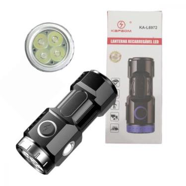Imagem de Mini Lanterna Tática Portátil Recarregável com Imã Kapbom KA-L6972