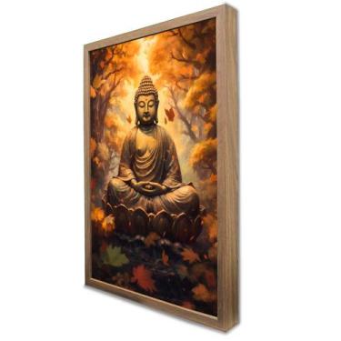 Imagem de Quadro Decorativo Buda o Despertar em Moldura Caixa - TaColado, 60 x 9