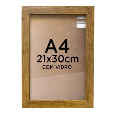 Imagem de Moldura Quadro A4 21x30 Diploma Certificado Foto com Vidro - Várias Co