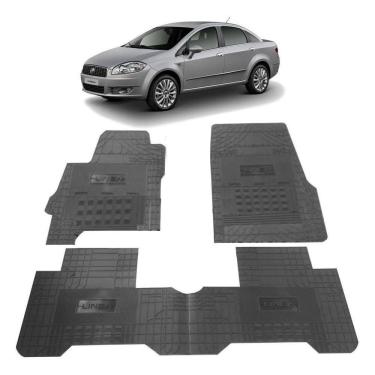 Imagem de Jogo Tapete Interno Reforçado Fiat Linea 2009 A 2018 Preto