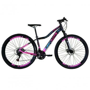 Imagem de Bicicleta Aro 29 Absolute Hera Feminina Alumínio 24v Freio A Disco Garfo Suspensão Preto-Rosa 15