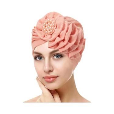 Imagem de Hijab Muçulmano Floral Em Cor Sólida Com Contas, Lenço De Cabeça Para 