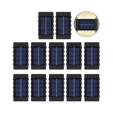 Imagem de Lâmpada de Parede Solar com 10 LEDs - À Prova D'Água para Área Externa