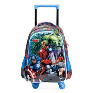 Imagem de Mochila de 4 Rodinhas Infantil Masculina Vingadores Preta - Marvel, U
