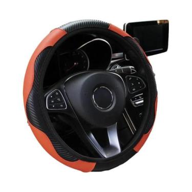 Imagem de Capa De Volante Em Fibra De Carbono E Couro PU De 14.5-15 Polegadas, S