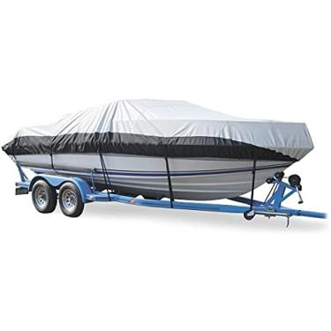 Imagem de Taylor Made Products 70906 Boat Guard Eclipse Trailerable Boat Cover, 48 cm x 250 cm feixe para Vhull Runabout, preto e cinza