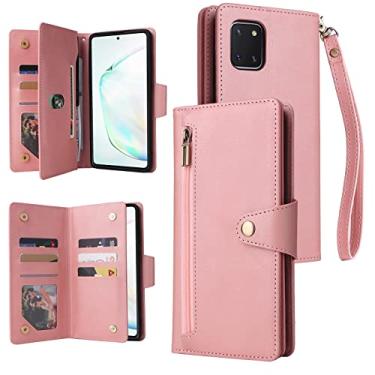 Imagem de Capa de caso flip Para a Samsung Galaxy. A81 / M60 / Note10 Caso Lite, Multi-card Zipper Carteira Phone Case Folio Flip Wallet Magnético Carteira Caso Capa Telefone Capa Para Samsung Galaxy A81 / M60