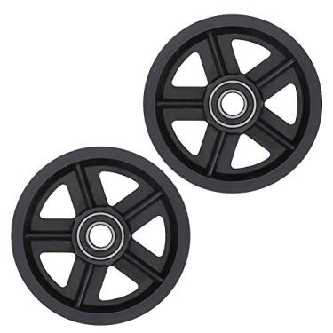 Imagem de Polia de porta deslizante doméstica deslizante Ferragens para porta de celeiro Kit de gancho de rolo Discos de nylon Alta estabilidade Resistente ao desgaste e silencioso