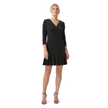 Imagem de Adrianna Papell Vestido curto de jérsei feminino, Preto, 48