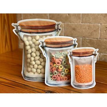 Imagem de Rota do Click Saquinho Zip Lock Hermético 3D - 1L, 500ml, 100ml - Saco Reutilizável - Ideal para Armazenar Alimentos
