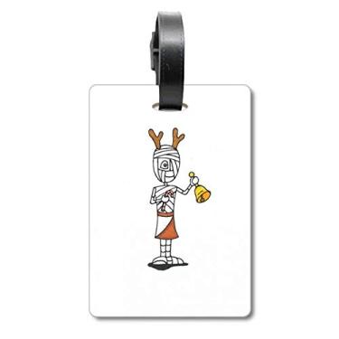 Imagem de Mummy Antlers Horus Bell Bolsa de mala para muleta Etiqueta para cartão de bagagem