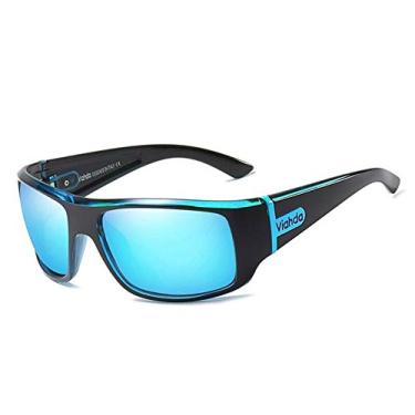 Imagem de Oculos de Sol Masculino VIAHDA Design Esportivo Polarizados 6015 (C8)