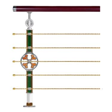 Imagem de Flexível Corrimões de liga de alumínio para degraus ao ar livre, trilhos internos com kit de instalação, corrimãos de varanda ou jardim Espesso