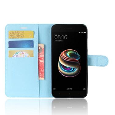Imagem de XIAOMI Capa para Mi A1, capa carteira flip de couro PU premium com compartimento para cartão, suporte e fecho magnético [capa interior à prova de choque de TPU] Compatível com XIAOMI Mi A1