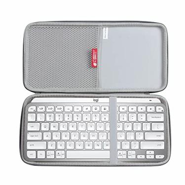 Imagem de Hermitshell Capa rígida de viagem para teclado iluminado sem fio minimalista Logitech MX Keys (cinza)