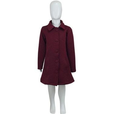 Imagem de Sobretudo Infantil Marsala Menina Inverno Blusa Criança-Feminino