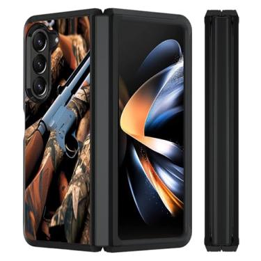 Imagem de FVAENDHIO Capa protetora para Galaxy Z Fold 6, camada dupla, híbrida, grau militar, à prova de choque, dobrável, capa protetora para Samsung Galaxy Z Fold 6 5G 2024, camuflagem de caça, balas,