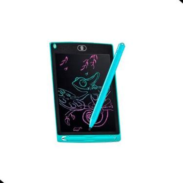 Imagem de Lousa Tablet LCD Mágico Desenho 10 Polegadas Médio - 9H, Ciano