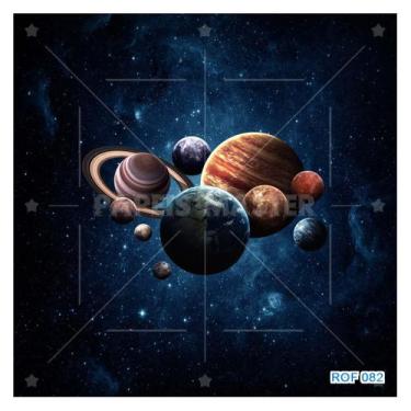 Imagem de Papel De Teto Céu Espaço Estrelas Planetas 3,5M Rof82 - Você Decora