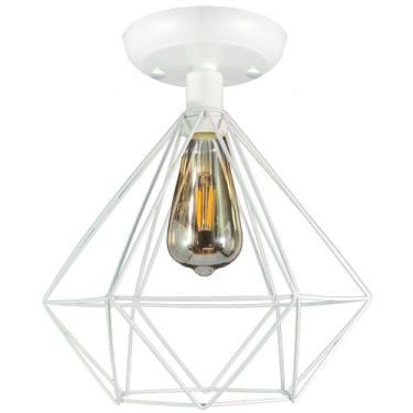 Imagem de Plafon Aramado Diamante Grande Branco todos ambientes - CM GLASS - CLE