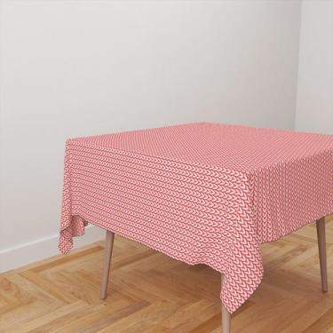 Imagem de Toalha De Mesa Quadrada 4 Lugares Tecido Oxford Mini Corações Vermelho