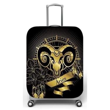 Imagem de Capa para mala de viagem M, medidas max C40x A59 x P27cm Aries Preto e