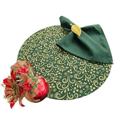 Imagem de Kit Natal: 4 Capas + Bases MDF + Guardanapos + Anéis Decorativos - Cri