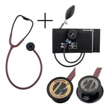 Imagem de Conjunto Esfigmomanômetro + Estetoscópio Eternity Luxo Bic - Cores,  V