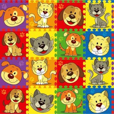 Imagem de Papel Presente Bobina Couche 60CM MOD.127 Bichos BO-100MTS - VP