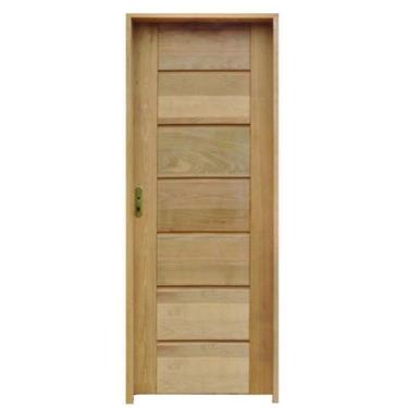Imagem de Kit Porta de Madeira Maciça BBB Rodam Tauari - 2.10 (A) X 0.82 (L) - L