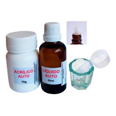 Imagem de Resina Acrilica Autopolimerizavel  70gr + 50ml Consertos - UDB ODONTO