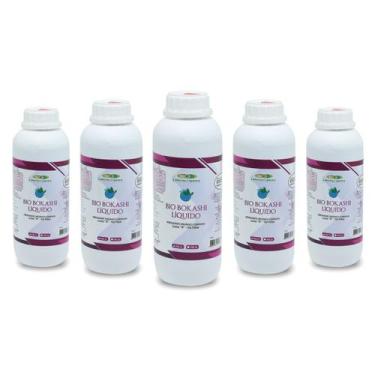 Imagem de Kit Com 5 Fertilizantes Orgânico Bio Bokashi Líquido 1 Litro - Ophicin